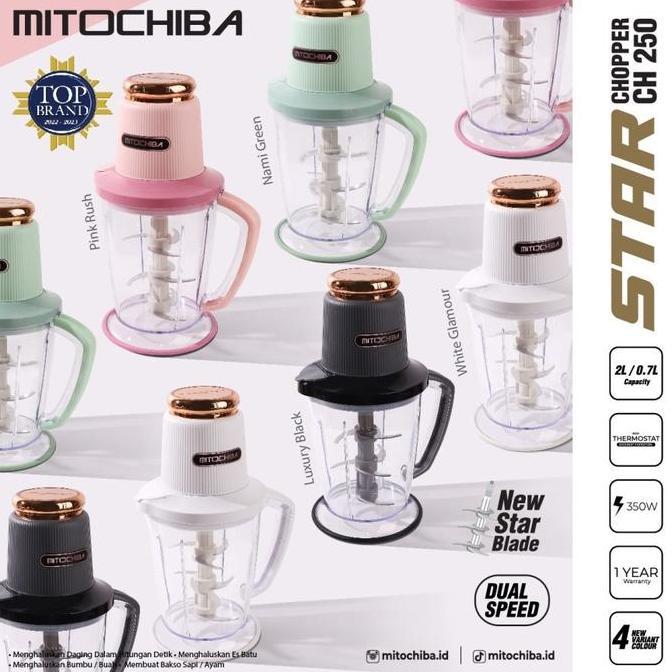 Mitochiba CH 250 Food Chopper Blender Bumbu dan Daging 9 Mata Pisau