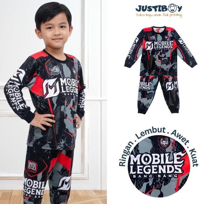 Piyama Anak Alter Ego Full Printing / Baju Tidur Anak Alter Ego Celana Panjang Umur 3 - 12 Tahun