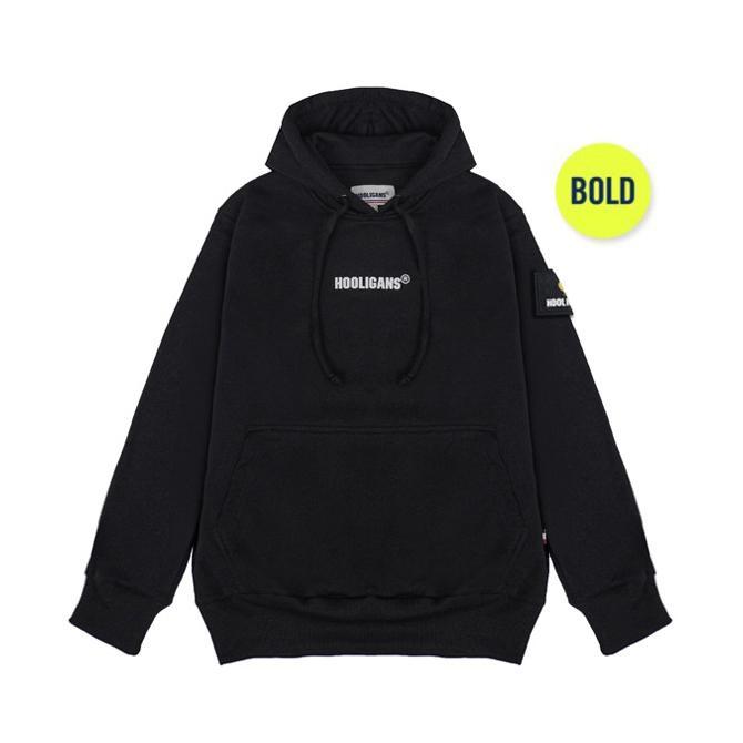 original hooligans hoodie bold scott black