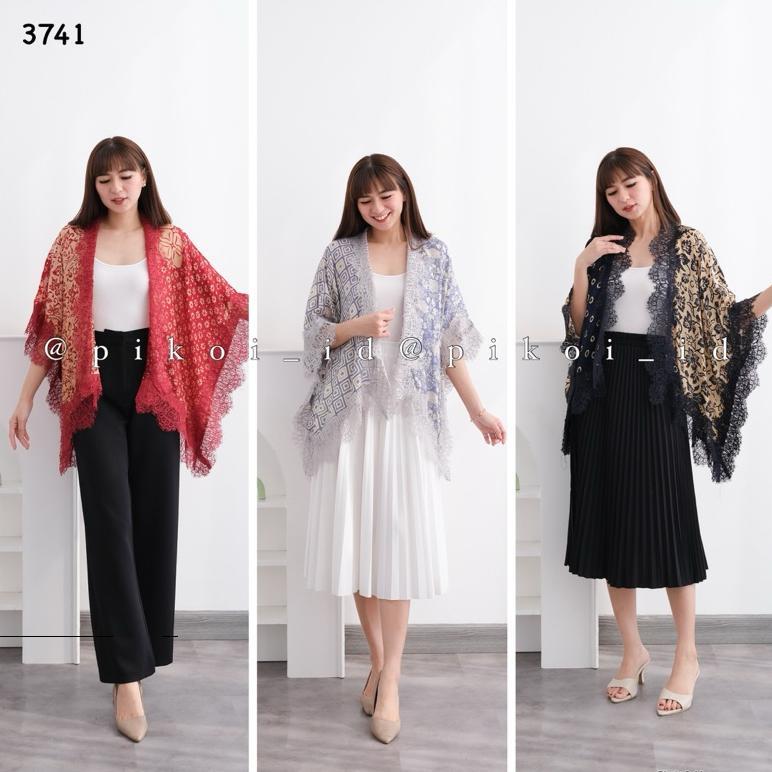Murah Pikoi_Id | Cardigan Batik Wanita Premium / Outer Batik Wanita Modern Elegan / Luaran Batik Vis