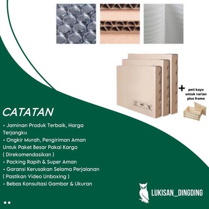 Lukisan Ikan Koi Fengsui Gold Texture Home Decoration Aestetik