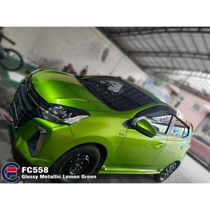 ROLL Sticker Fanchi FC 558 Candy Glossy Mettalic lemon green ROLL