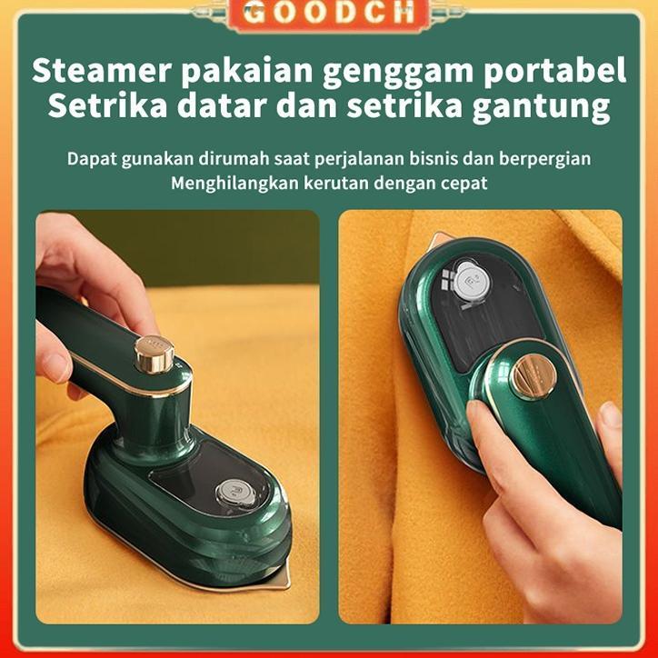 Hot Product Goodch Setrika Portable Mini Uap Alat Setrika Genggam Anti Kerut, Usb Rechargeable, Muda