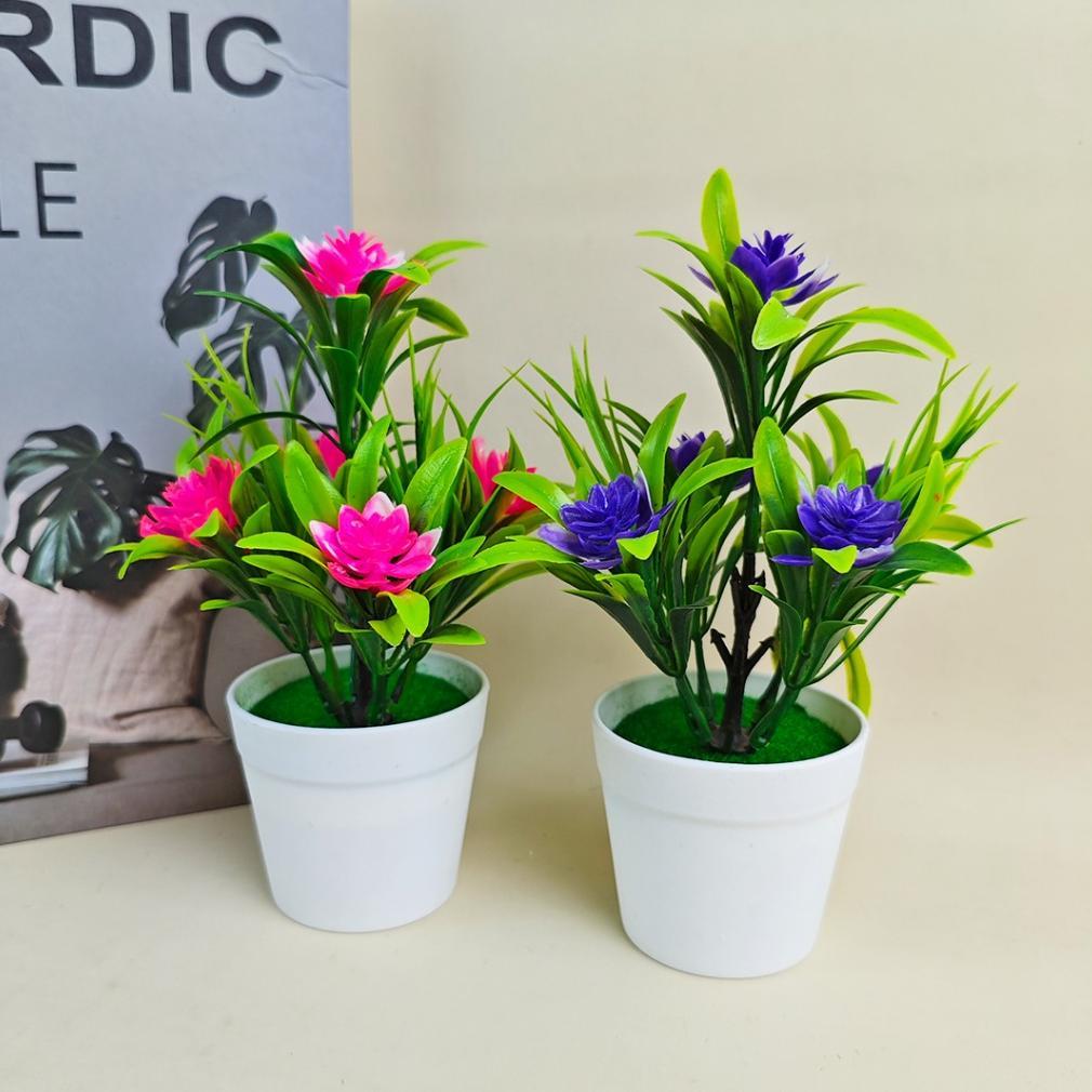 NEW BUNGA HIAS PLASTIK MINI DEKORASI RUMAH BUNGA HIASAN MEJA KECIL ARTIFICIAL FLOWERS PALSU KECIL PB
