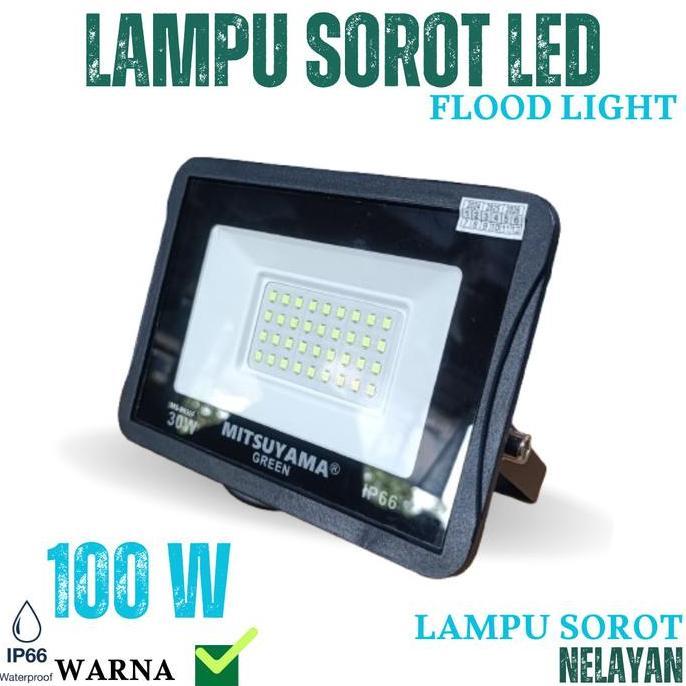 LAMPU SOROT NELAYAN HIJAU 100 WATT LAMPU SOROT IKAN 100 WATT LAMPU SOROT LED FLOODLIGHT WATERPROOF