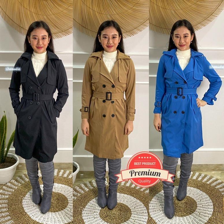 promo trench coat wanita jessica mantel autumn winter women hangat trunk import korea