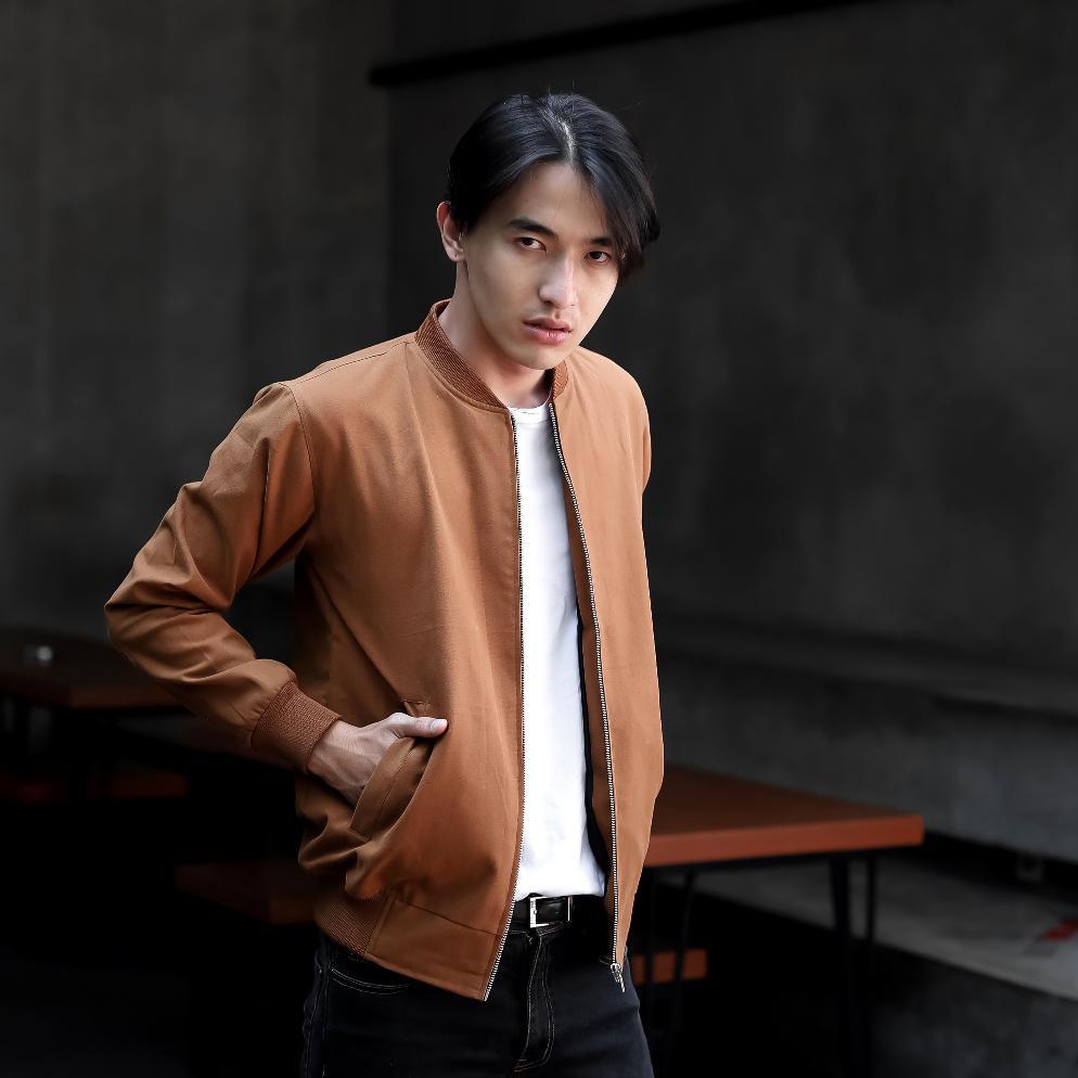 hot jaket bomber canvas pria libra original unisex
