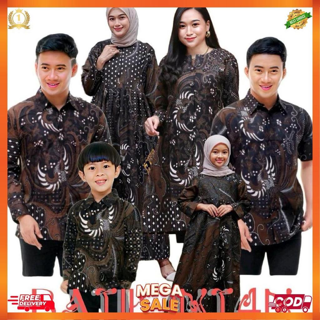 TERBARU BAJU BATIK COUPLE KELUARGA GAMIS & KEMEJA SARIMBIT AYAH IBU ANAK LEBARAN KONDANGAN [J2]