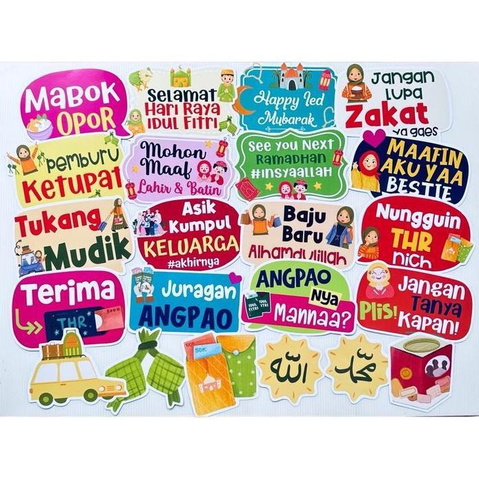 Photobooth lebaran 22pcs props foto photobooth idul fitri ramadhan