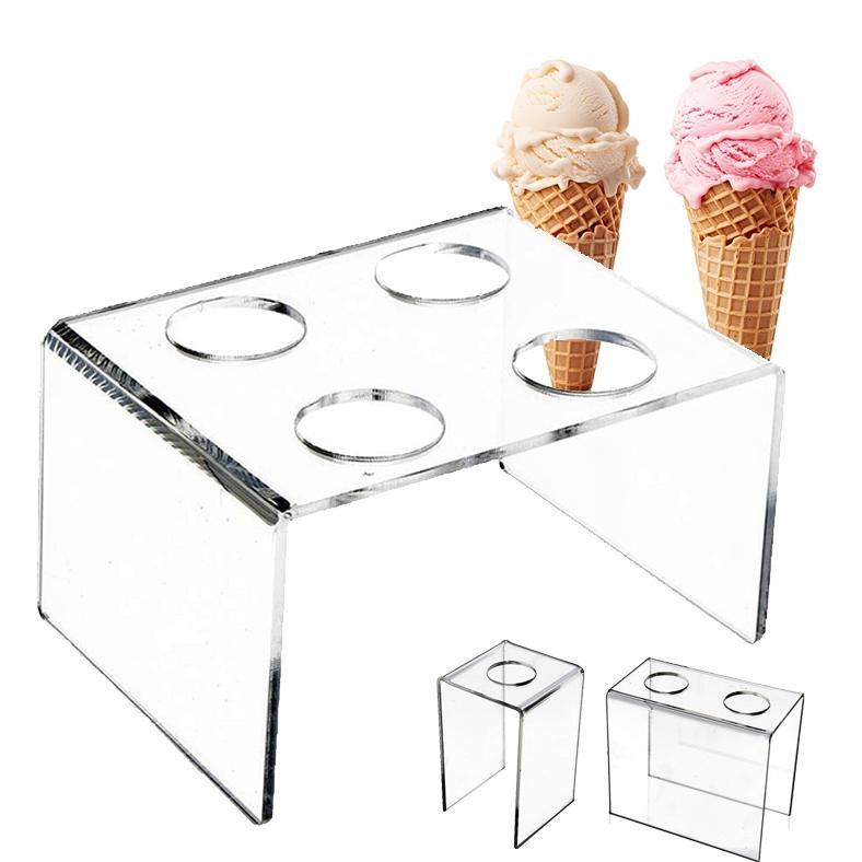Ram Lanc Holder Display Ice Cream Acrylic Akrilik Holder Es Krim Stand Ice Cone