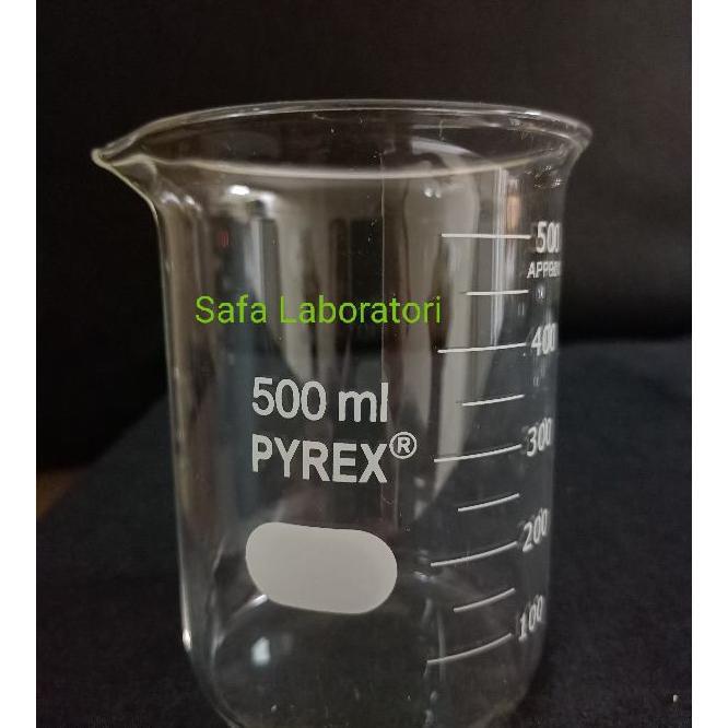 Beaker Glass / Gelas Kimia 500 Ml Pyrex / Gelas Beaker / Gelas Piala