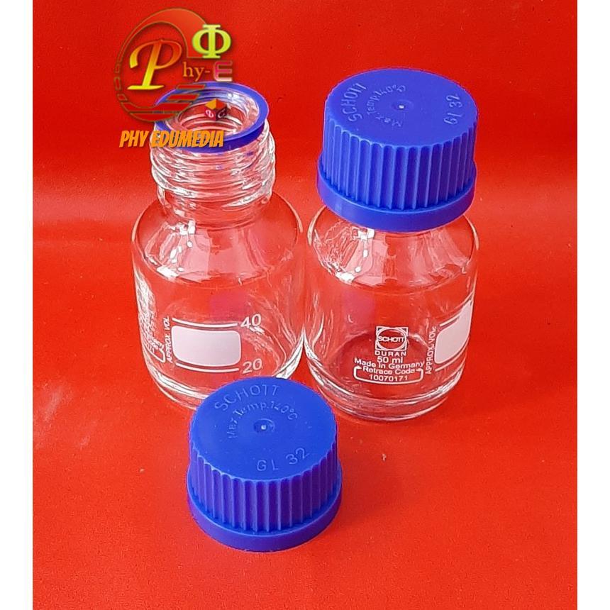 Botol Laboratory 50Ml / Botol Laboratorium 50Ml / Botol Sampel 50Ml Schott Duran