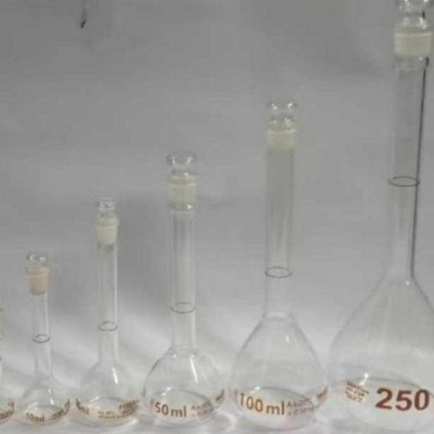 Volumetric Flask / Labu Ukur Pyrex 5, 10, 25, 50, 100, 250, 500, 1000 Ml