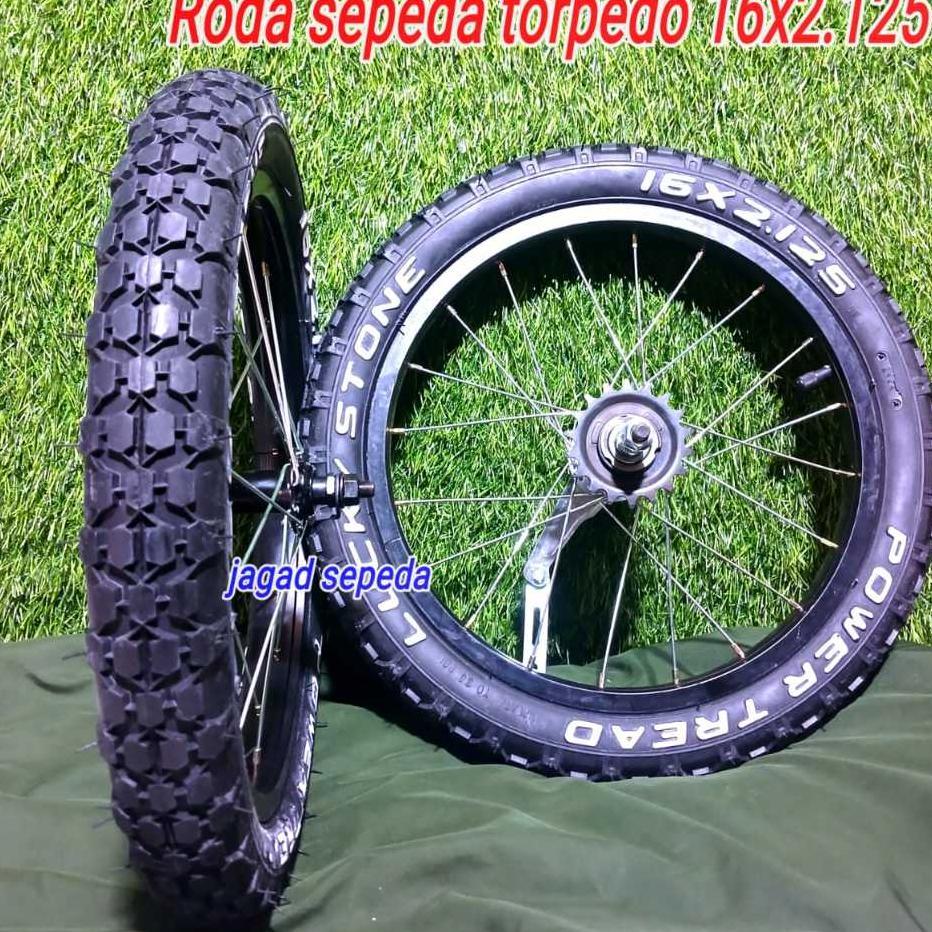 Wheelset Roda Sepeda Velg Torpedo 16X2.125/Roda Sepeda Bmx 16 In Torpedo