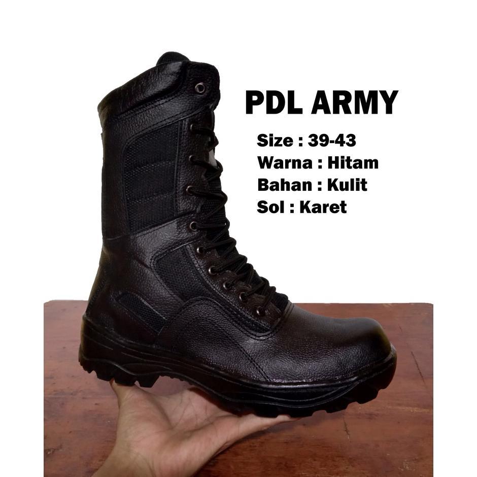 Sepatu Pdl Safety Pria Kulit Asli Model Tali Resleting