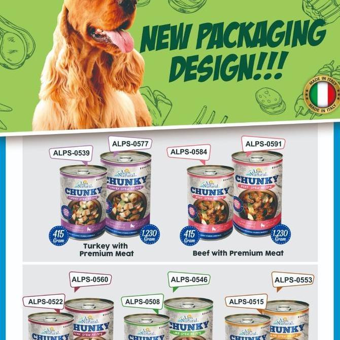 alps natural Chunky - Wet food dog /Makanan basah anjing alps