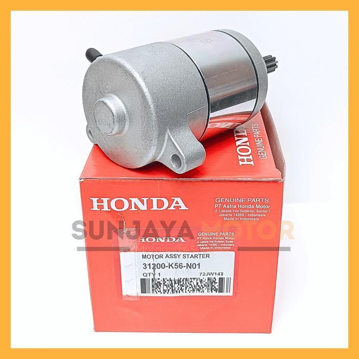 Motor Stater Kualitas Original Honda K56 Dinamo Starter Cb150R  Cb150X Cbr 150R Sonic 150R Supra Gtr