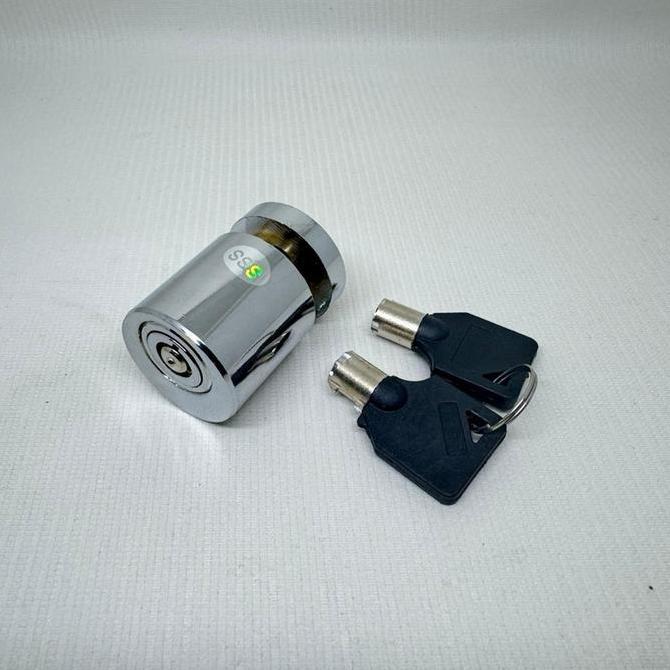 berkahdhani - KUNCI GEMBOK CAKRAM BULAT/GEMBOK CAKRAM MOPED DISC SEPEDA MOTOR SUPRA X ADV PCX  NMAX 