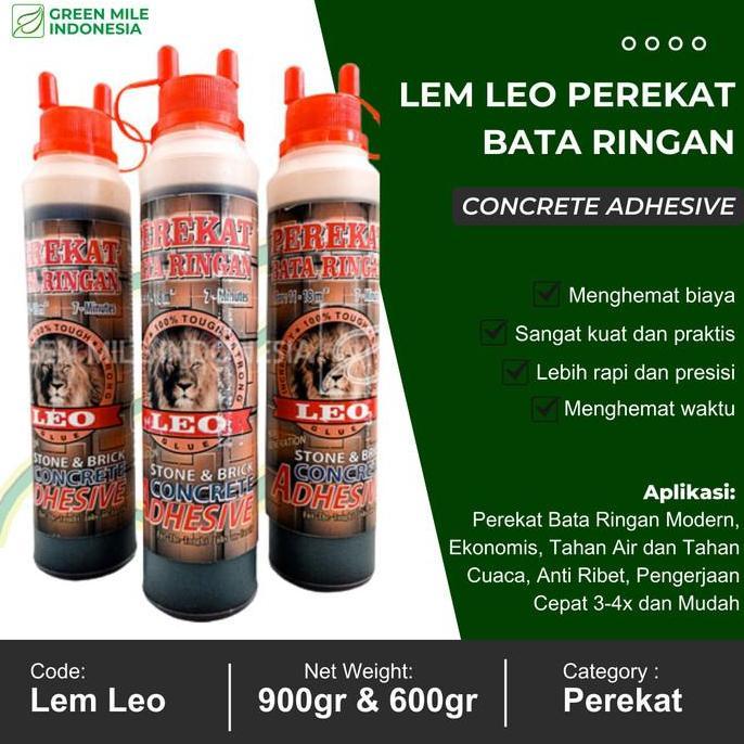 cvRudiyana- Lem LEO Bata Ringan (600 g) Adhesive Perekat Bata Ringan Putih Hebel Tempel Roster Gypsu