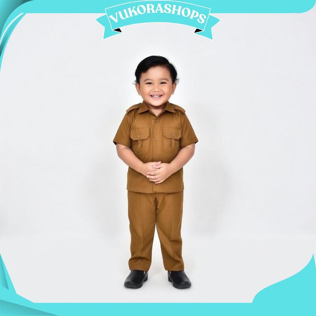 BAJU PROFESI ANAK PNS LAKI LAKI/CELANA SRAGAM PROFESI ANAK GURU KZ Cod