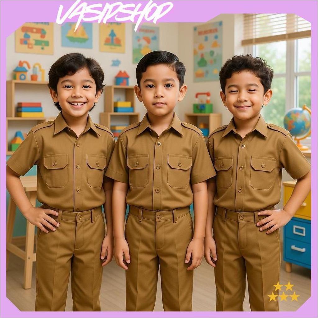 BAJU PROFESI ANAK PNS LAKI LAKI/CELANA SRAGAM PROFESI ANAK GURU KZPromo
