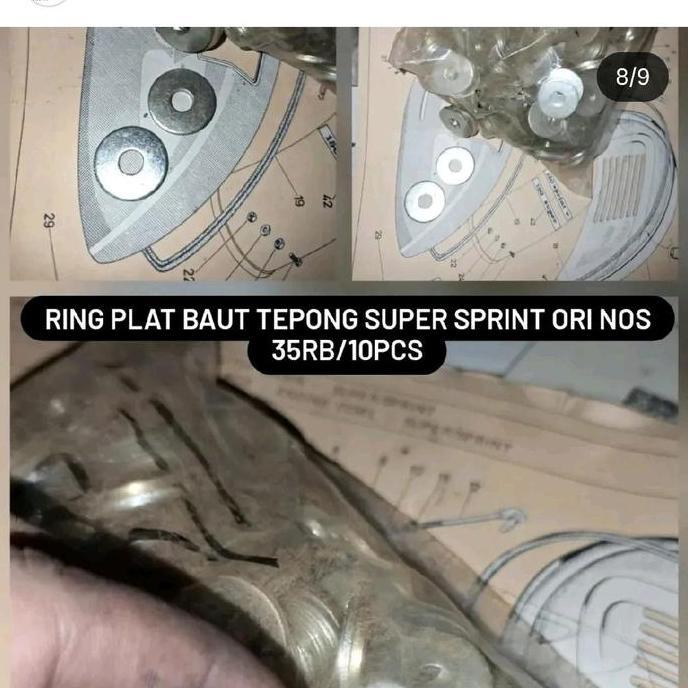 RING PLAT BAUT TEPONG VESPA SUPER SPRINT VBB ORI NOS PIAGGIO HARGA 1 BIJI CAKRA