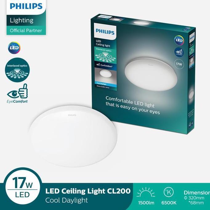 Philips Lampu Baret LED Ceiling Cl200 17W 65K Putih