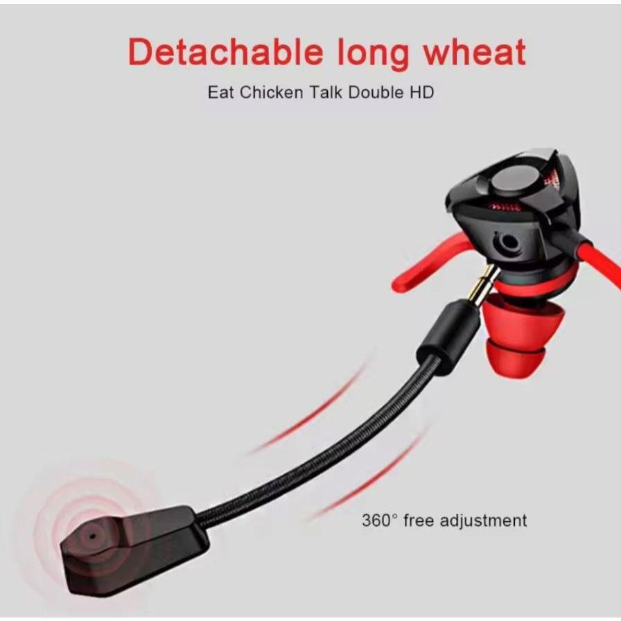 G9 Earphone Gaming Dual Driver Mic Stereo Headset Kabel Suara Jernih Untuk Hp & Laptop