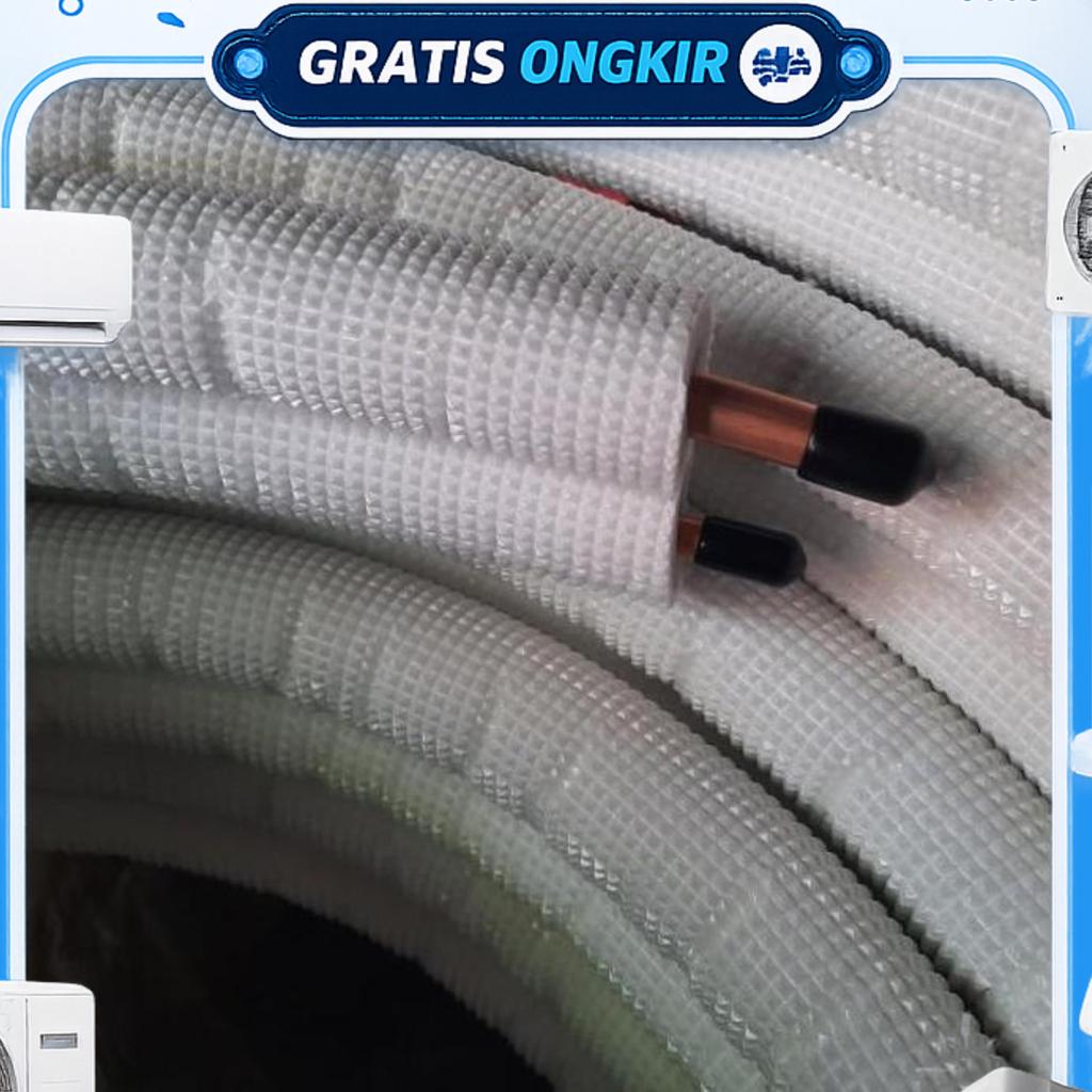 Pipa Ac Hoda Ac 1 Pk Set 1/4 + 3/8 Tebal 0,6 Mm - Pipa Ac 1Pk Per Meter Tebal 0.6Mm