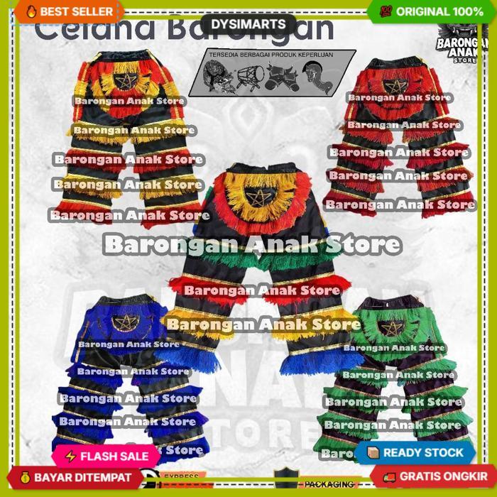 Barongan Anak Store Celana Barongan Anak Sd Smp Warna Merah Hijau Biru Hitam Putih Produk Populer