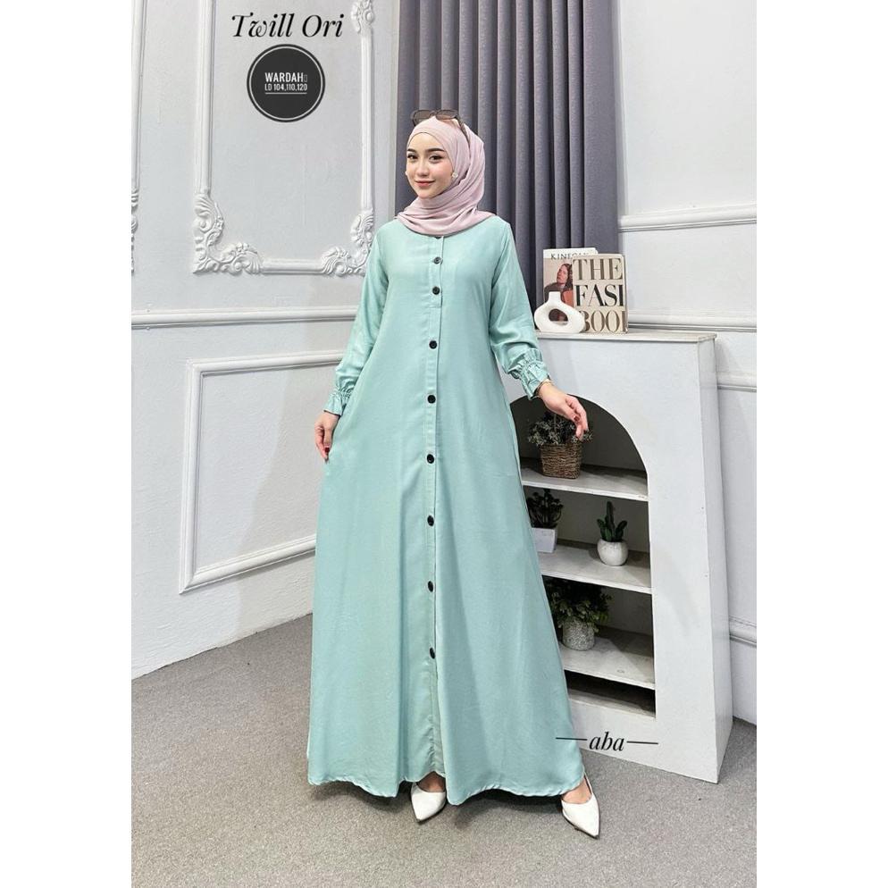 Berkualitas Gamis Twill Ori  Gamis Polos Fashion Muslim Wanita Kekinian Terbaru