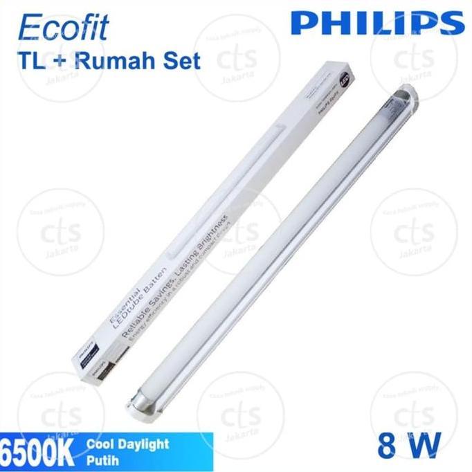 Zaito- Tl Neon Led Philips Led 8W Ecofit 8 Tt T8 + Kap 60 Cm