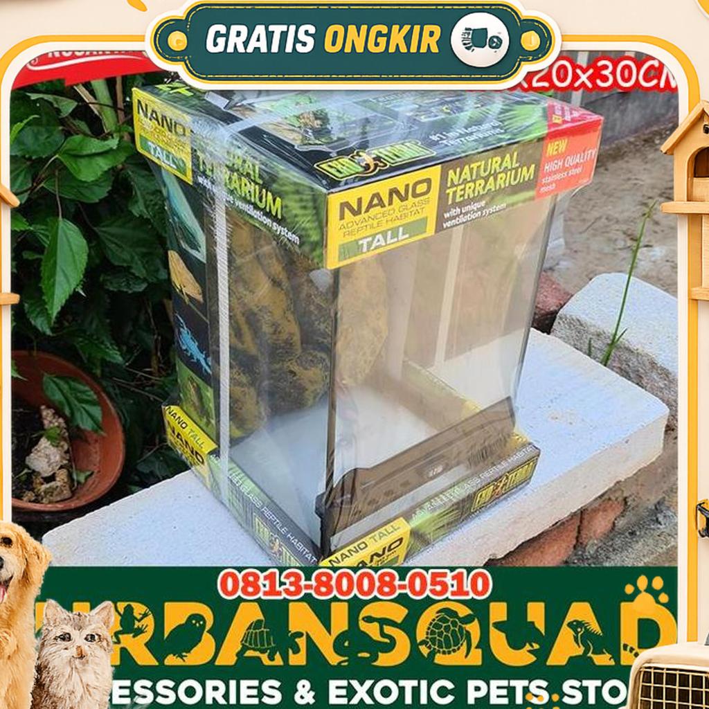 Exoterra Nano Terrarium 20X20X30Cm Dart Frog Reptile Gecko Ball Phyton