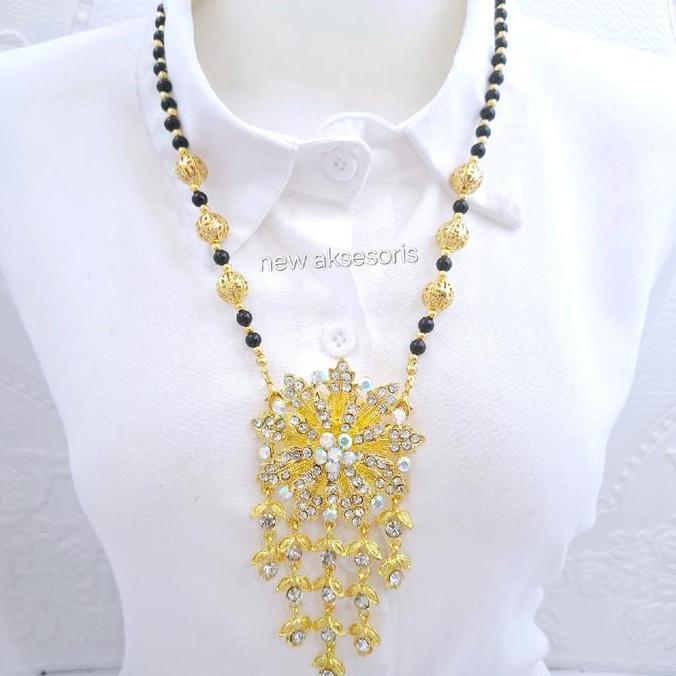 Kalung Bros Kebaya Kutubaru Jurai Full Mata Etnik Mewah Elegan Aksesoris Pakaian Adat Bugis Makasar 