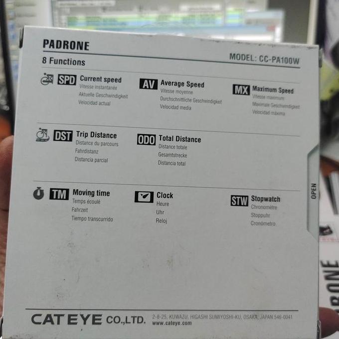 Speedometer Cateye PADRONE STEALTH Comp CC-PA100 + OF100