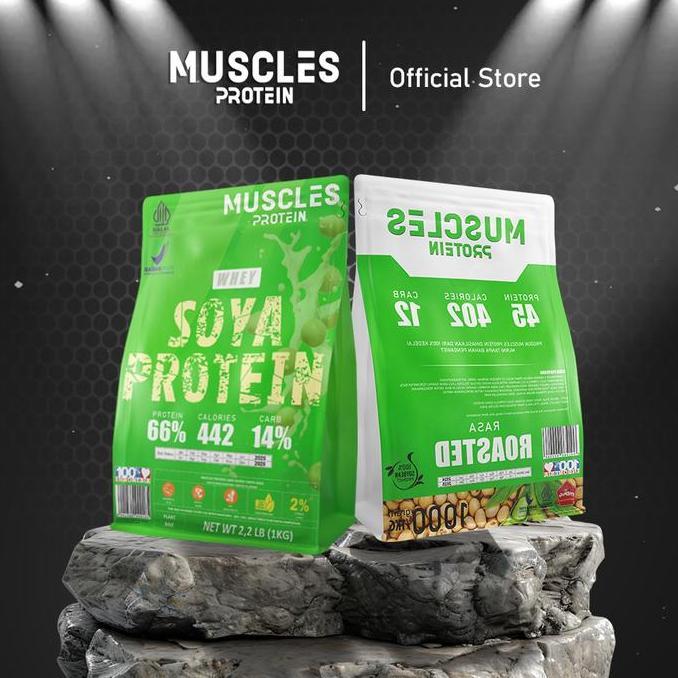 Muscles Protein Whey Protein Bubuk Kedelai Murni 1000 Gram