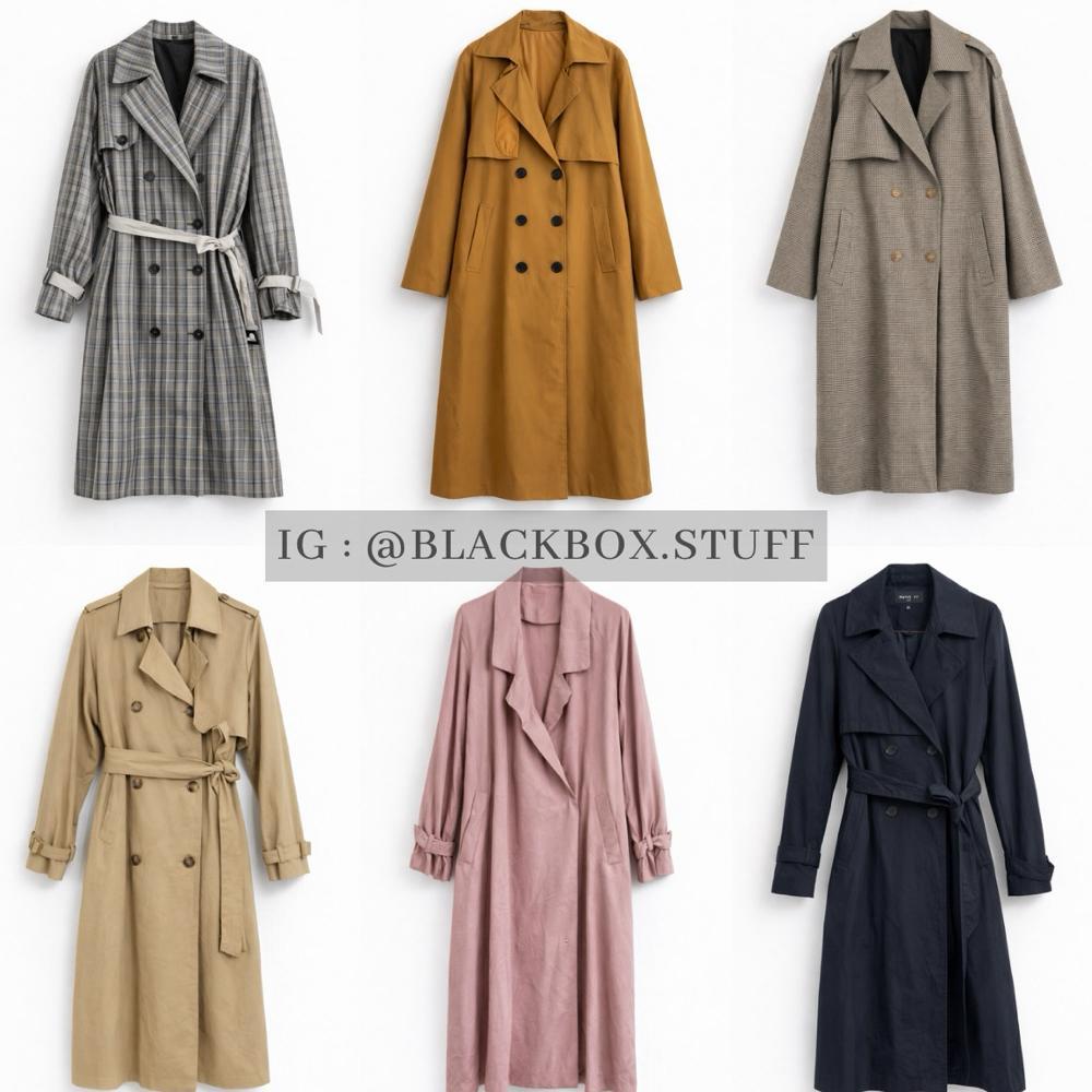 EXCLUSIVE Trench Coat Wanita Premium