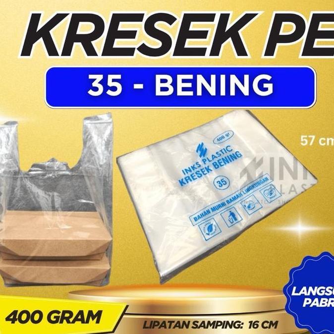 Savexz- Kresek Pe Bening 35 Inks Kantong  Pe Bening