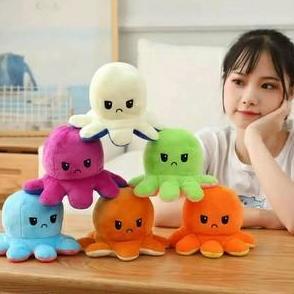 Boneka Gurita Halus Bolak - Balik Dua Sisi Boneka Cumi-Cumi Kado