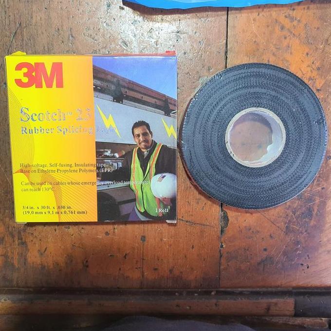 Whyyuo- Isolasi 3M Scoth 23 / Rubber Tape 3M /Rubber Splicing Tape Tahan Panas