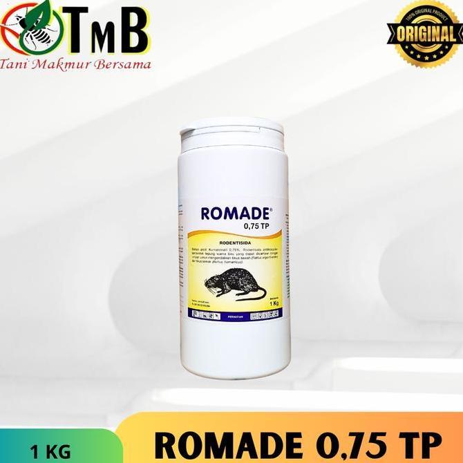 Romade 0,75 Tp Rodentisida Racun Umpan Tikus Pembasmi Tikus Ampuh Bubuk Kemasan 1 Kg