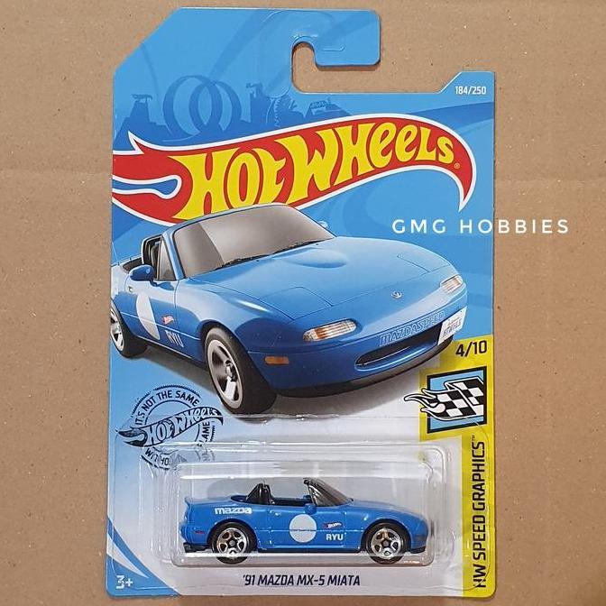 P21 L21 - '91 MAZDA MX-5 MIATA HW SPEED GRAPHICS HOTWHEELS HOT WHEELS AS2123