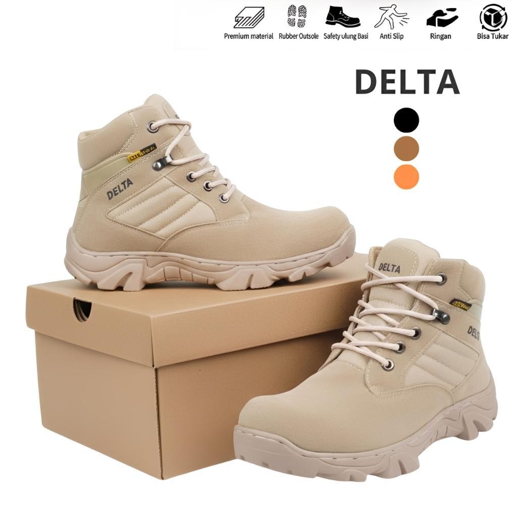 Sepatu Boots Safety  Delta Cordura Tinggi Pendek Sepatu Pdl Pdh Outdoor Murah