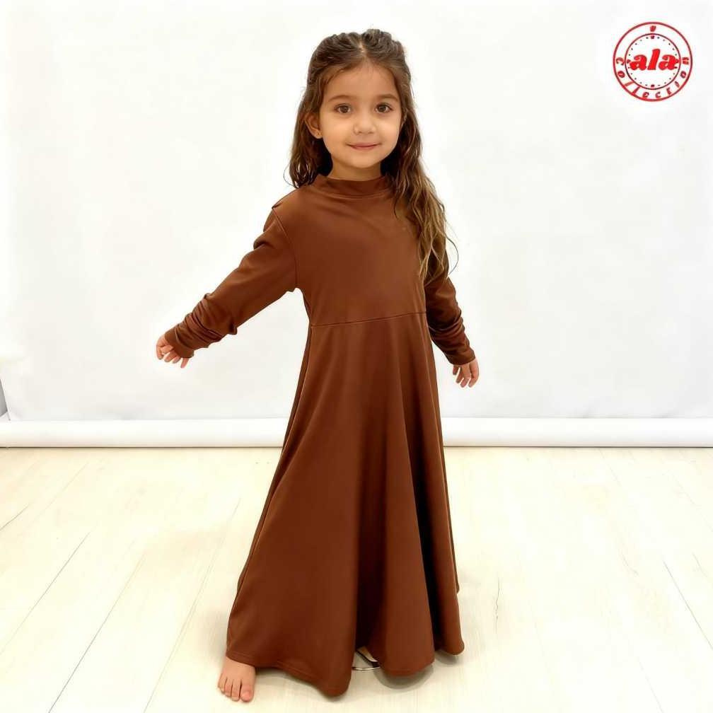 garansi gamis anak perempuan polos 7-15 tahun jersey premium