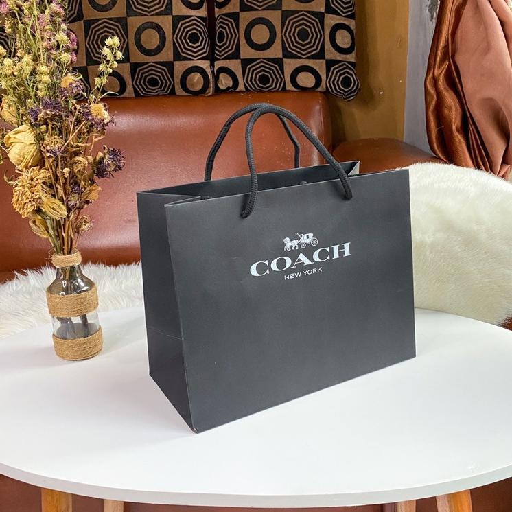 Paper Bag Coach Original Small Paperbag Ori Store Hitam