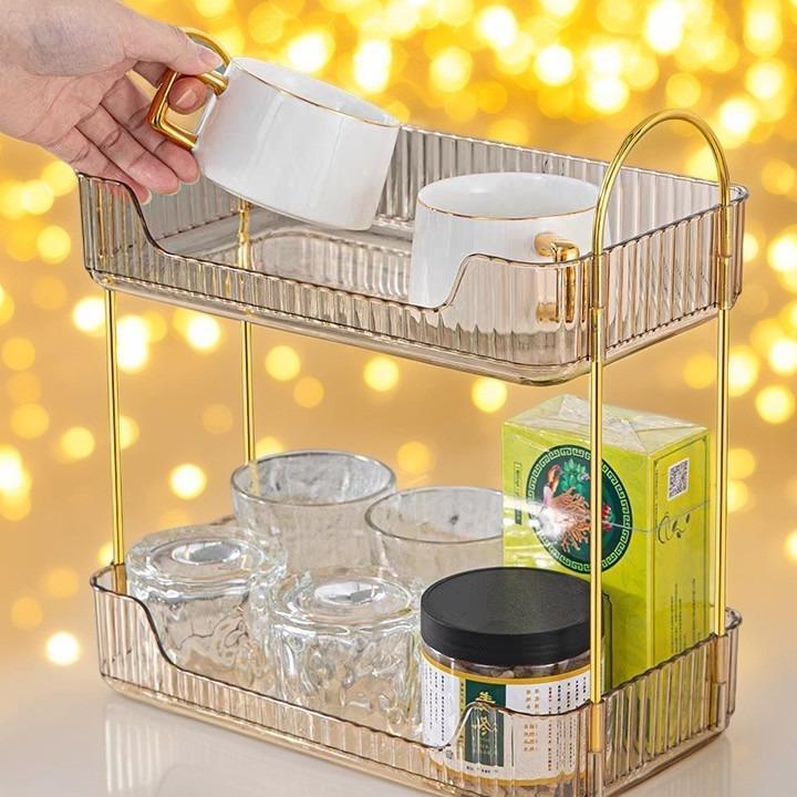 Rak Aqua Gelas Estetik Rak Serbaguna Tempat Kosmetik Tempat Aqua Gelas Estetik Mewah Tempat Aqua Gel