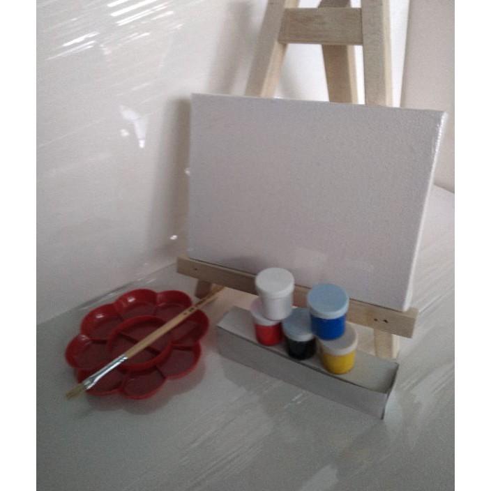 Paket Alat Melukis Set Alat Melukis Lengkap Dengan Stand Lukis,Kuas Dan Cat