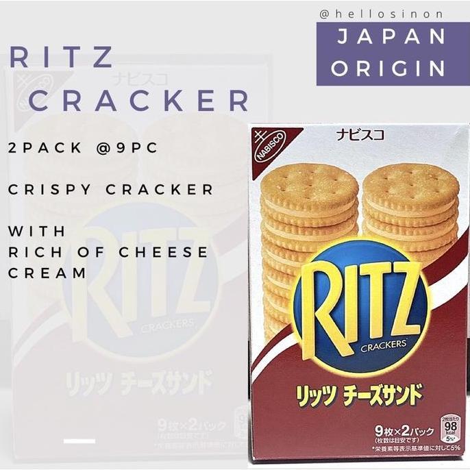 Yummy Ritz cracker Cheese cream Import Japan isi 18
