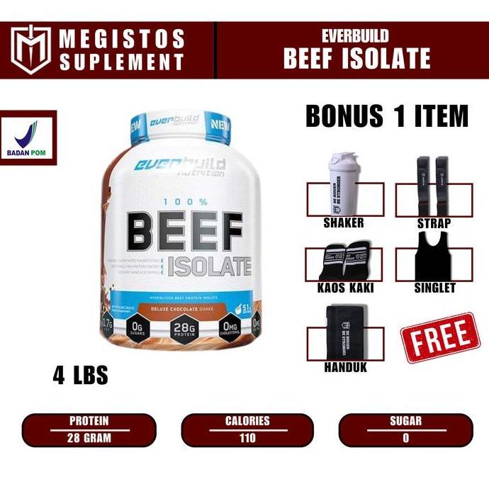 Everbuild Beef Isolate 4Lbs Whey Isolate Beef Whey Protein Seperti Carnivor