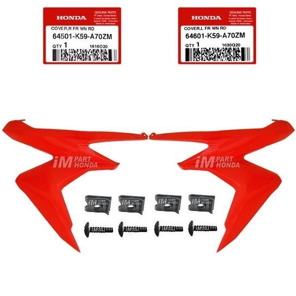 64501-K59-A70ZM 64601-K59-A70ZM COVER SAYAP KANAN KIRI VARIO 125 LED K60R 2018 - 2019 MERAH WRD FERA